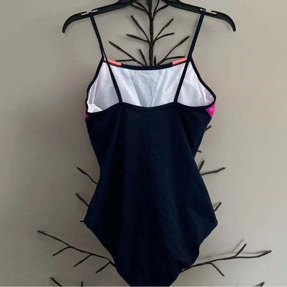 Brand new “Nike”women’s swimsuit.Size-L,color very dark blue/pink/orange.🧡 - Picture 5 of 6